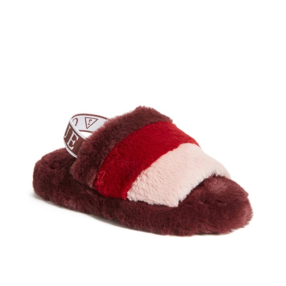 New GUESS Liddie Faux-Fur Slippers - Picture 1 of 4